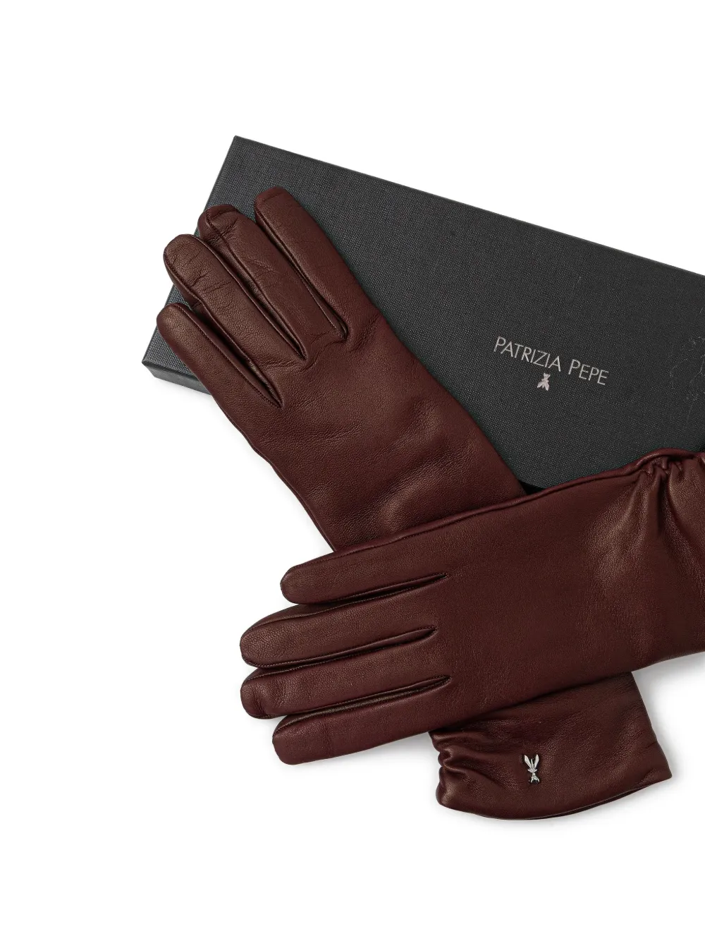 Patrizia Pepe Leren handschoenen Rood