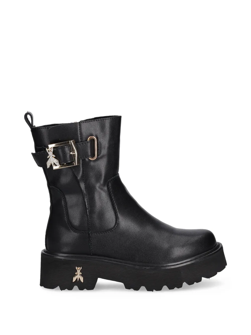 Patrizia Pepe girl Laarzen met ronde neus en Fly-detail Zwart