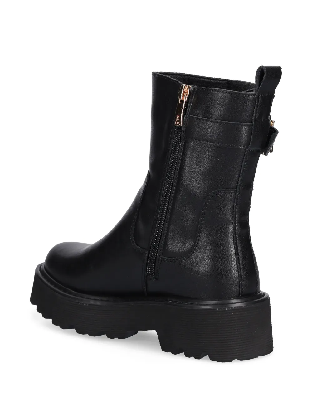 Patrizia Pepe girl Laarzen met ronde neus en Fly-detail Zwart