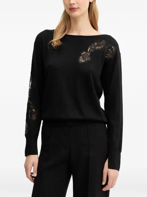 Blugirl 레이스 플로럴 스웨터