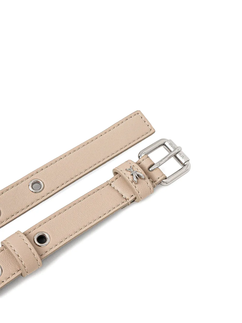 Patrizia Pepe logo-charm buckle belt - Beige