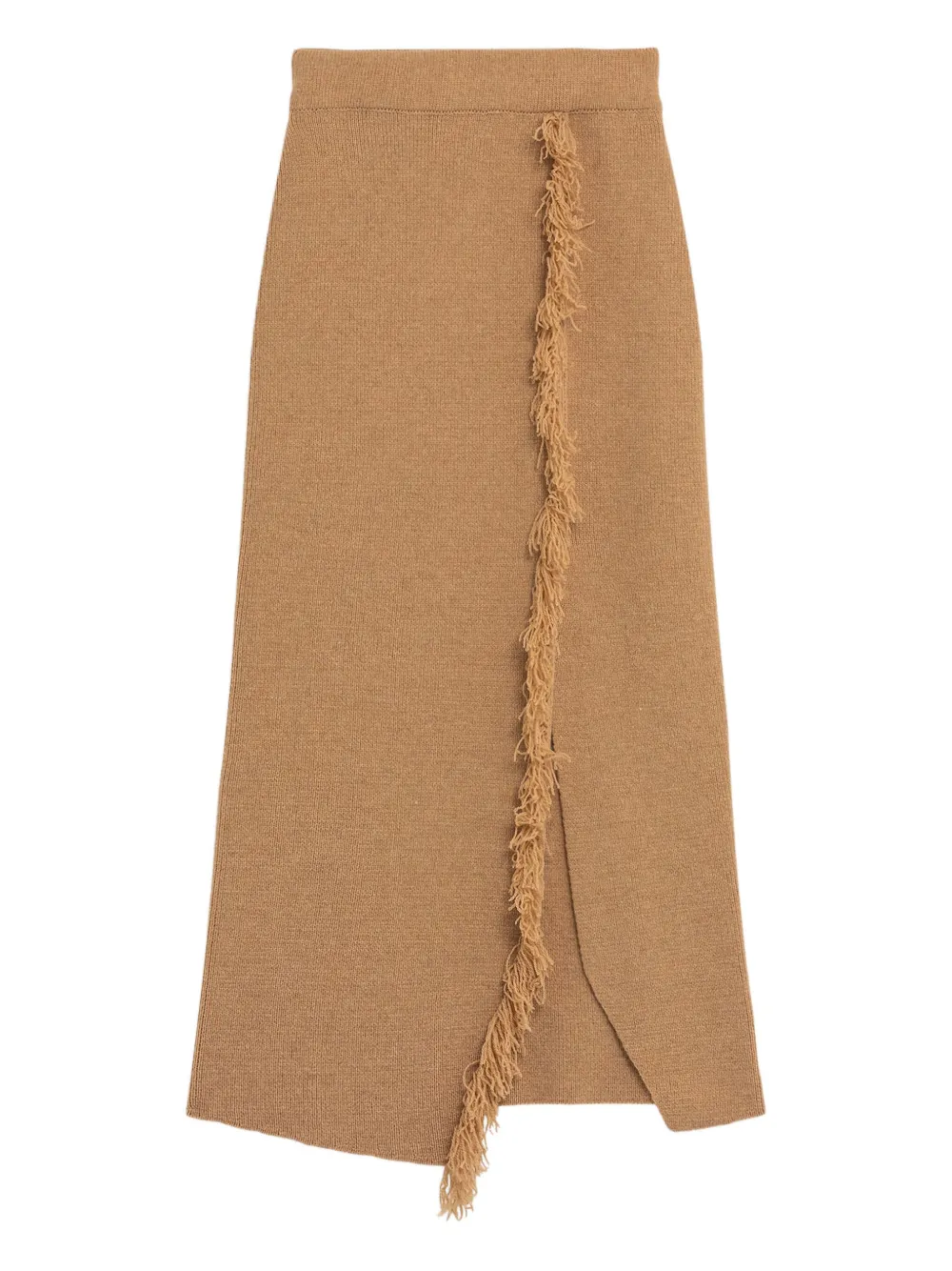 A Paper Kid Fringed Skirt In Neutral