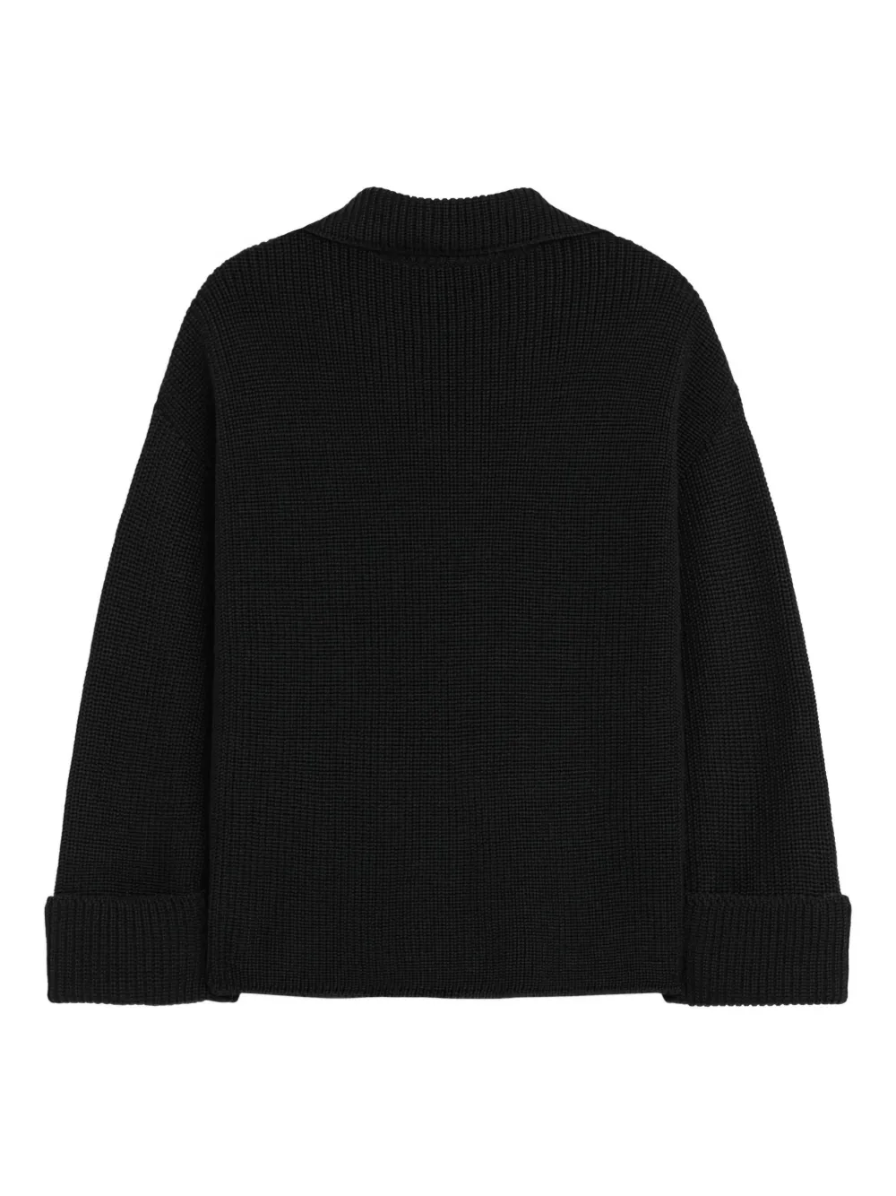 A Paper Kid Double-breasted Pocketed Cardigan In Black