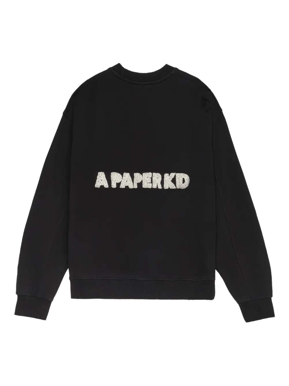 A Paper Kid Sweater met logo - Zwart