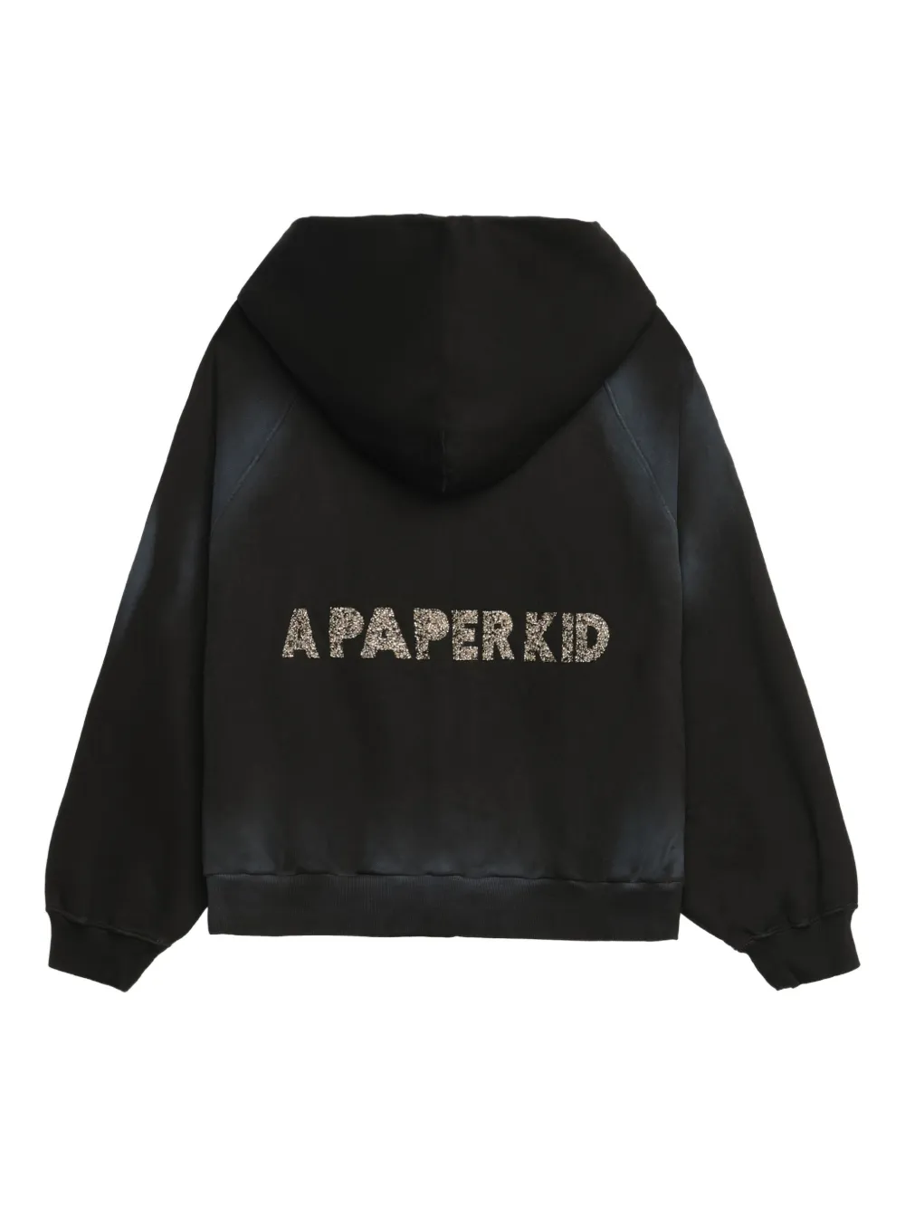 A Paper Kid Hoodie met rits - Zwart