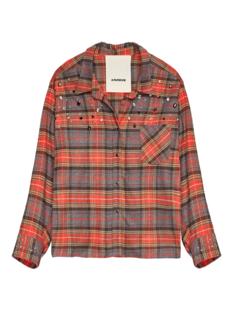 A Paper Kid check embellished top