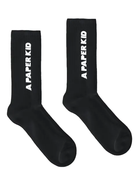 A Paper Kid logo socks