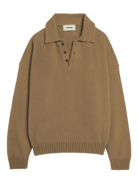 A Paper Kid playera tipo polo tejida con botones