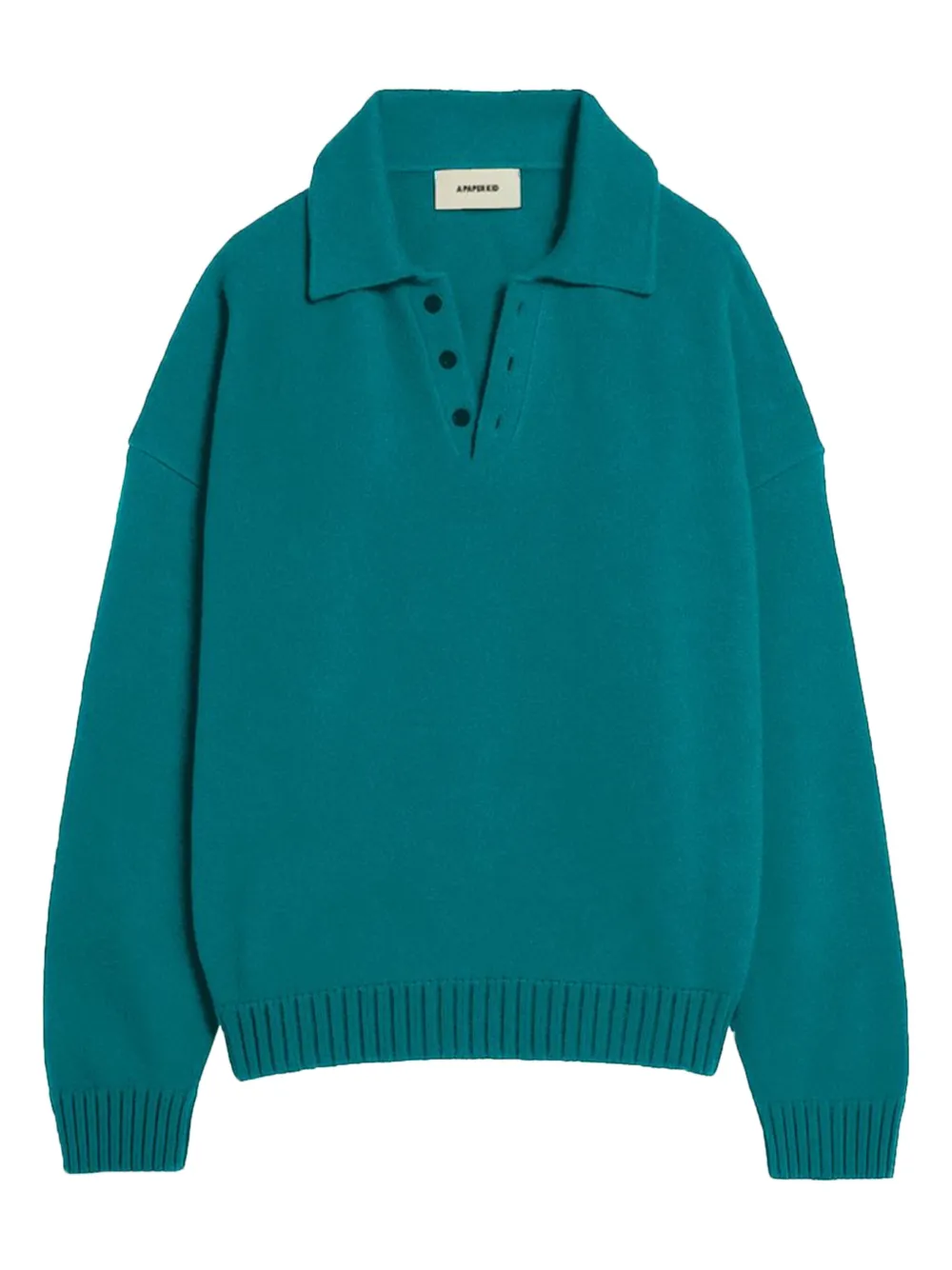 A Paper Kid buttoned polo shirt | Green | Image 1
