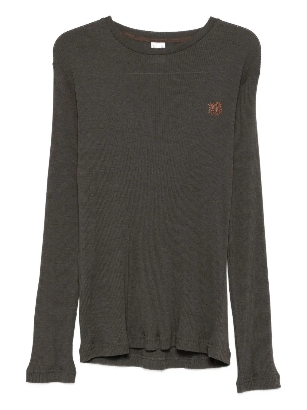 RANRA long-sleeve T-shirt - ブラウン RANRA long-sleeve T-shirt - ブラウン