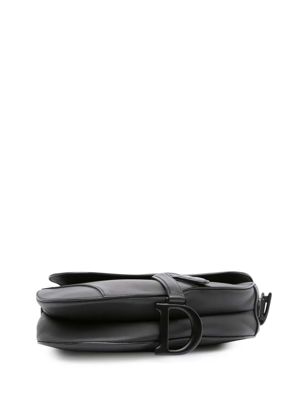 Pre-owned Dior 2020 Ultra Matte Calfskin Saddle Bag Shoulder Bag In Black