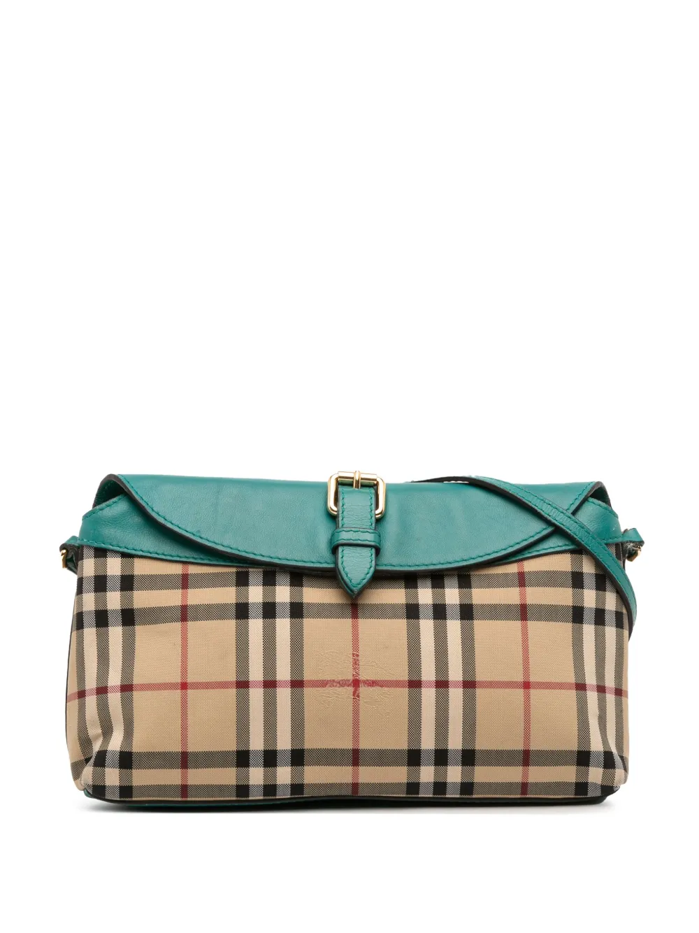 Burberry Pre-Owned 2000-2017 Haymarket Check Canvas Leah crossbody bag - Blu