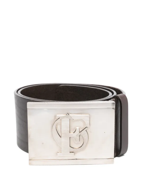 Gianfranco Ferré Pre-owned 2000s Logo-buckle Belt in Brown