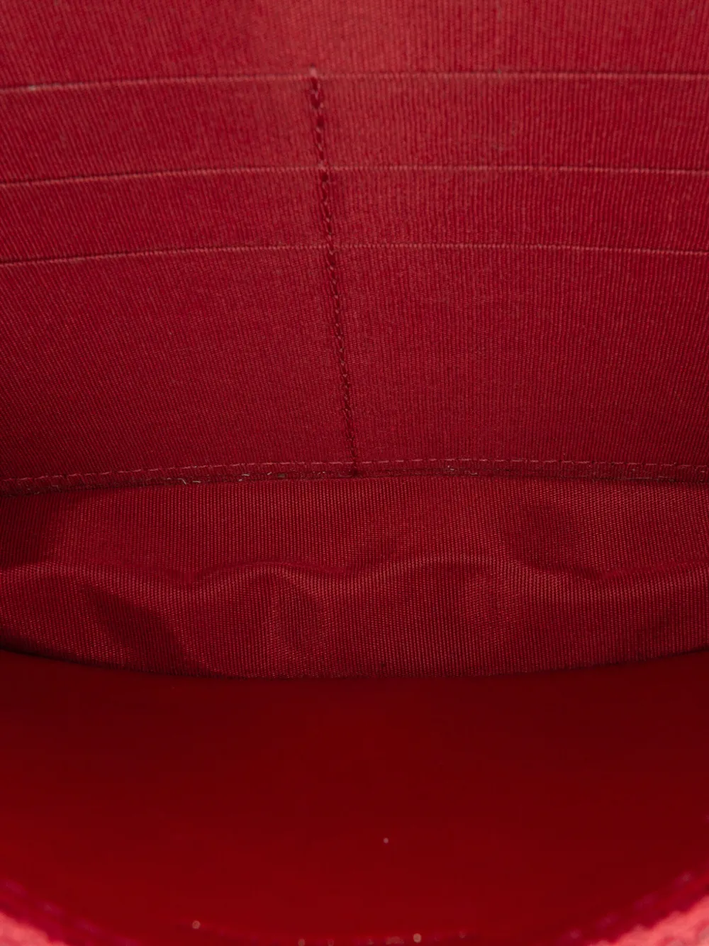 CHANEL Pre-Owned 2017-2018 CC Quilted Velvet Wallet on Chain crossbody bag - Rosso