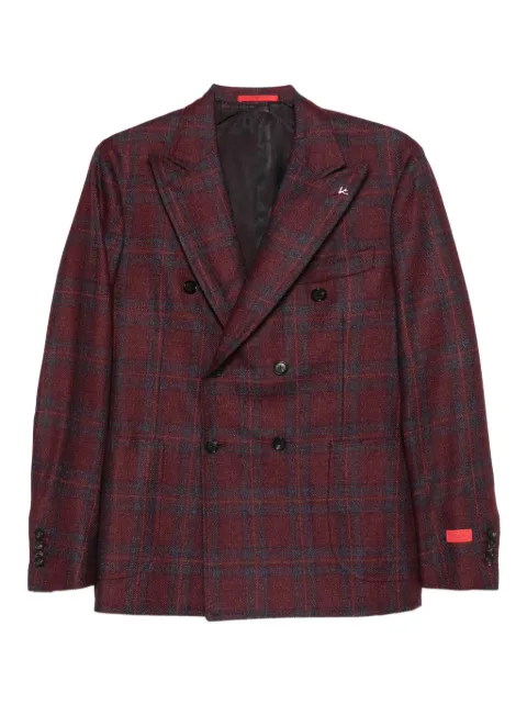 Isaia double-breasted checked blazer
