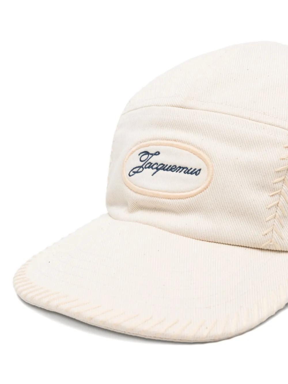 Jacquemus Logo-embroidered Cap In Neutral