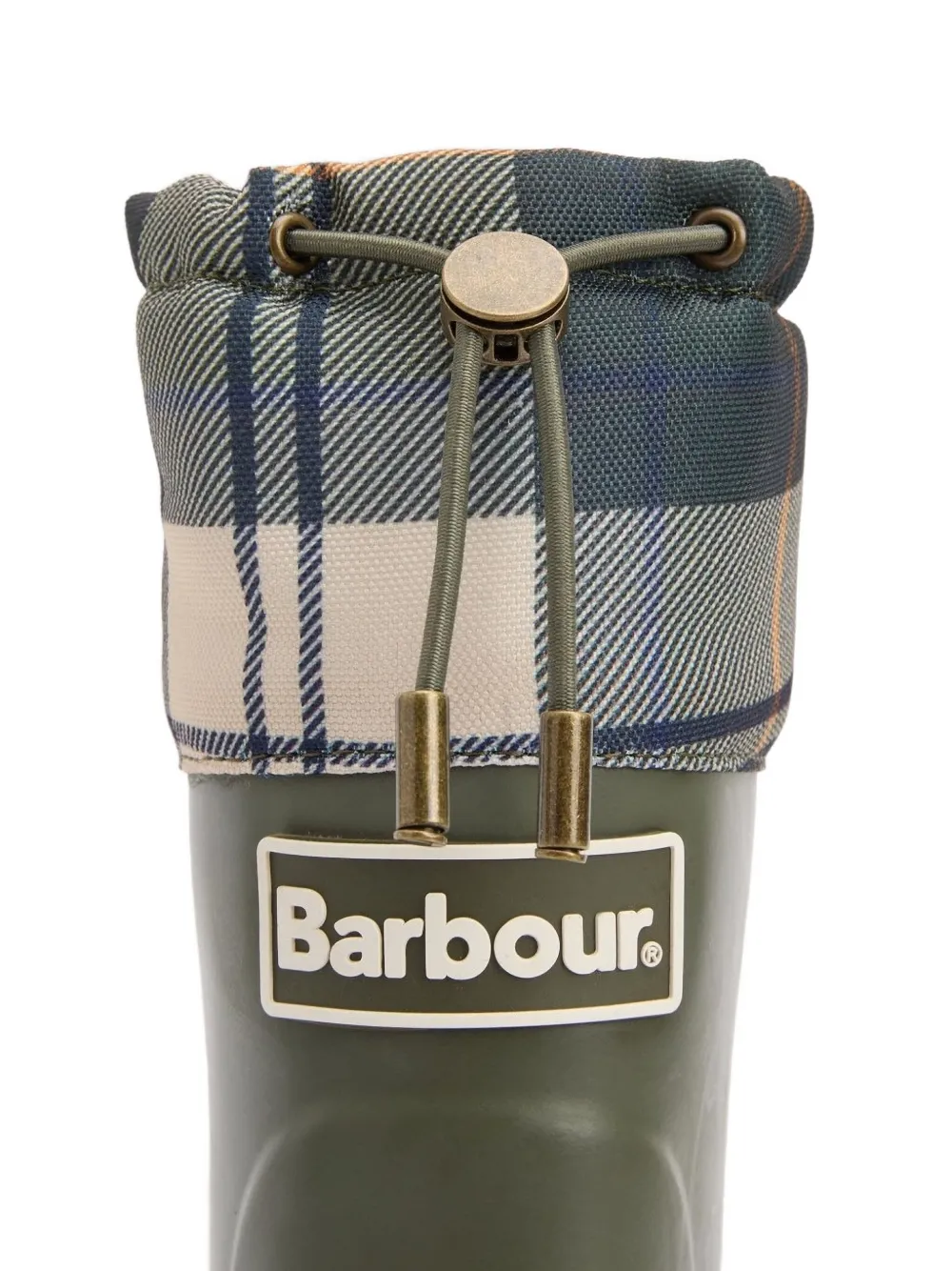 Barbour tartan drawstring boots Groen