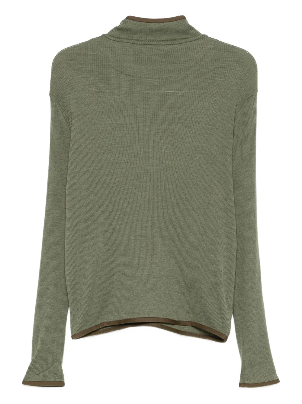 RANRA Sweater met geborduurd logo - Groen