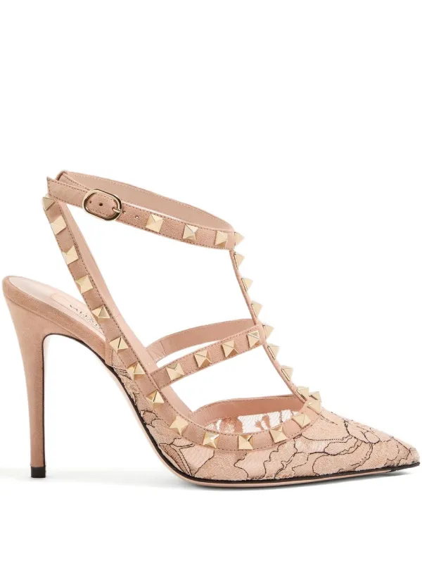 Valentino Garavani ロックスタッズ レース パンプス 100mm