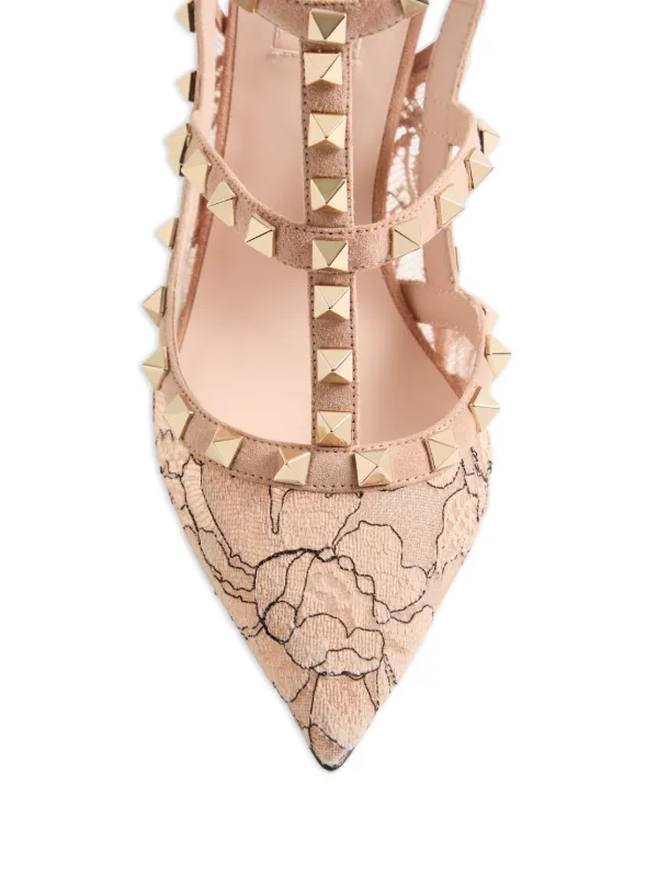 Valentino Garavani ロックスタッズ レース パンプス 100mm