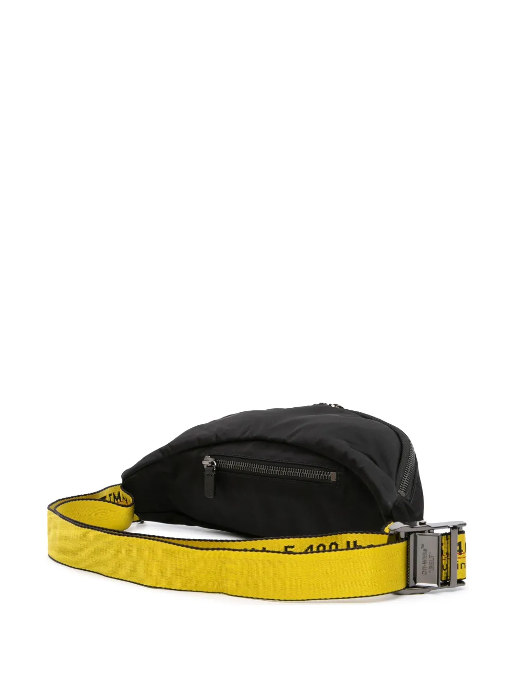Pre-owned Off-white 2013-2025 Nylon Basic Belt Bag In Black