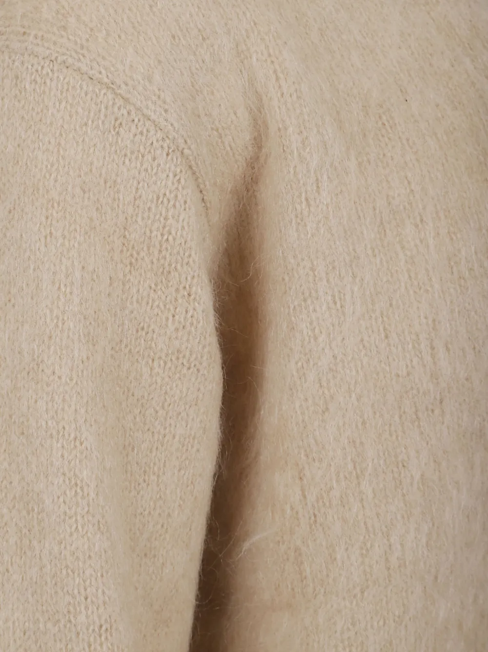 Maison Kitsuné Wollen sweater met V-hals Beige