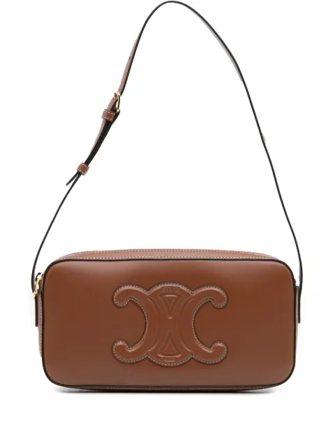 Celine Pre-Owned 2022 Mini Calfskin Cuir Triomphe Camera shoulder bag