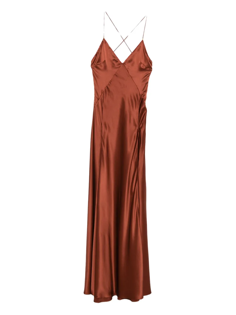 AMIRI satin dress - Marrone