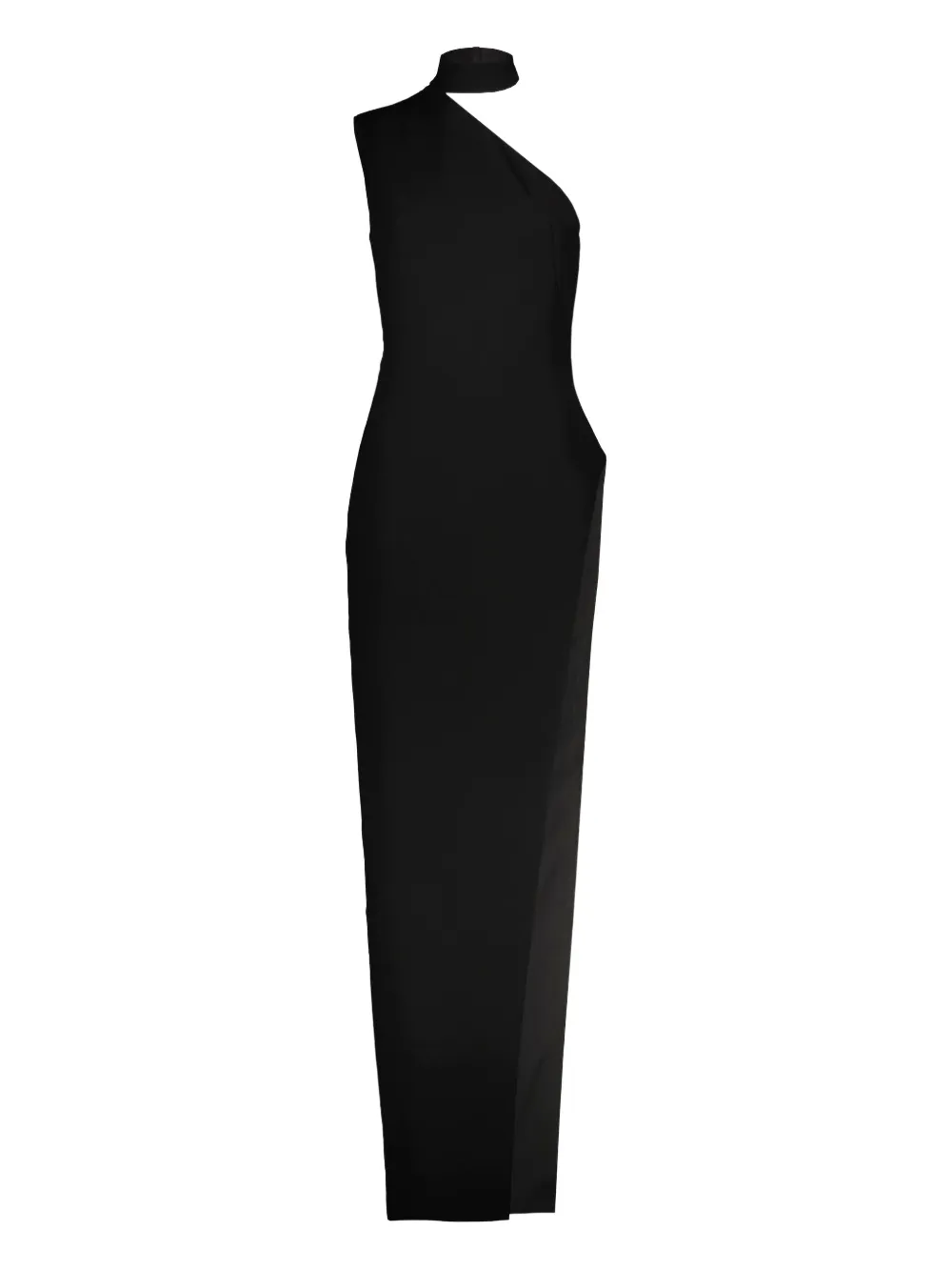 Mônot robe longue une épaule | noir | Image 1