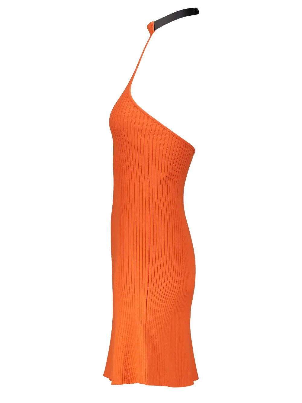 Courrèges Ribgebreide halterjurk Oranje