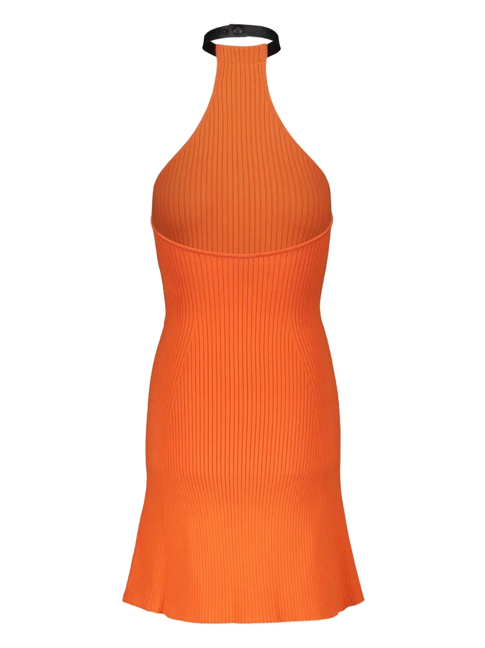 Courrèges Ribgebreide halterjurk - Oranje