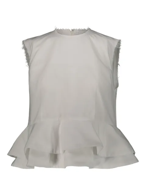 Comme Des Garçons flounce raw-finish blouse