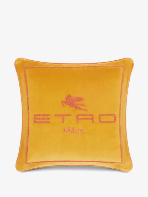 ETRO HOME cojín con bordado Pegaso de 45cm x 45cm