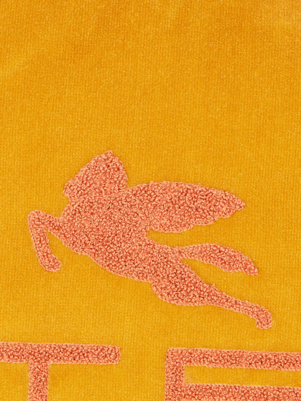 Etro Home Embroidered-pegaso Cushion (45cm X 45cm) In Yellow