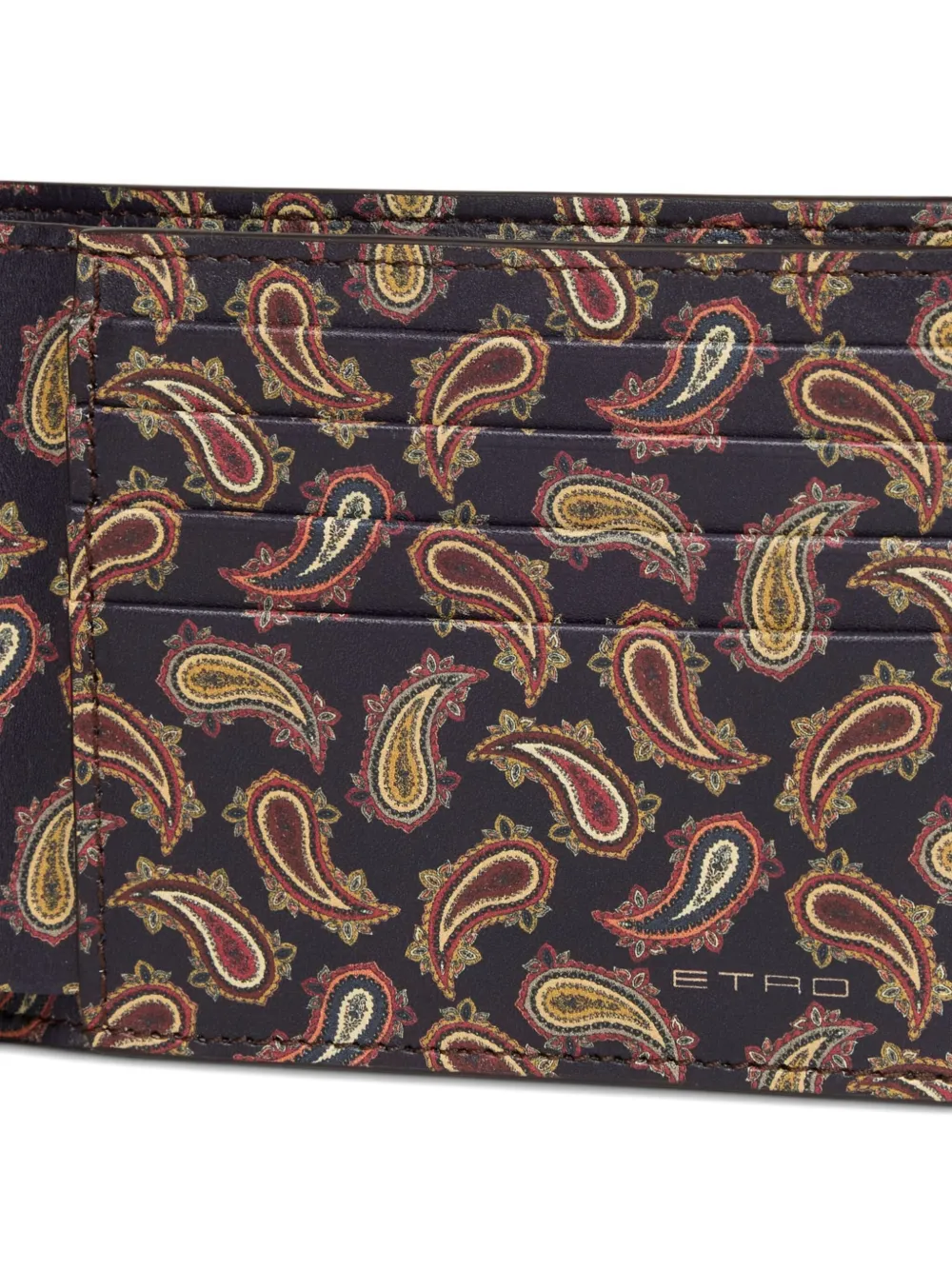 ETRO Portemonnee met paisley-print Bruin