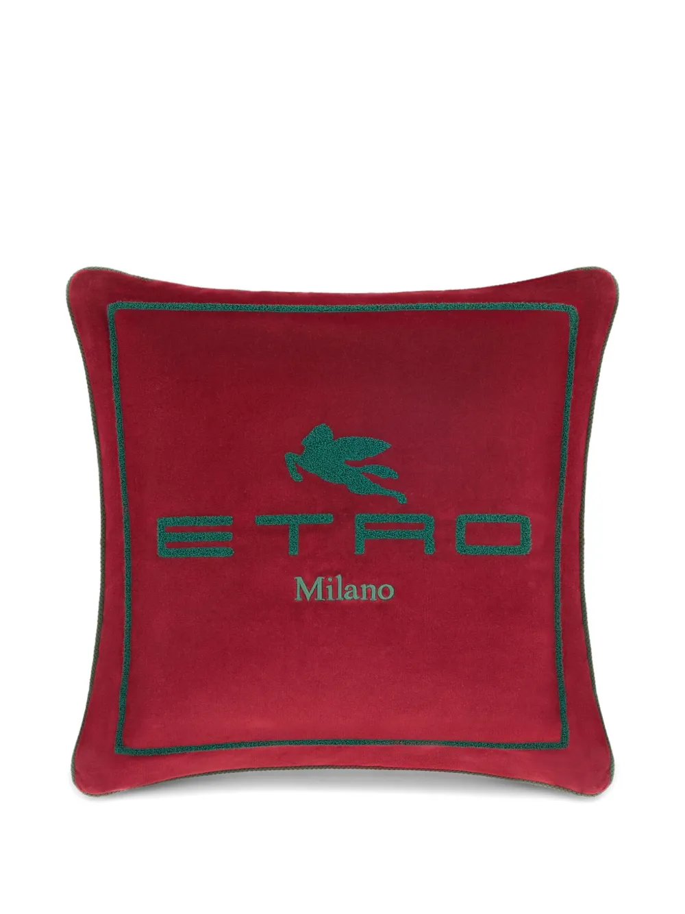 ETRO HOME embroidered-logo cushion (45cm x 45cm) | Red | Image 1