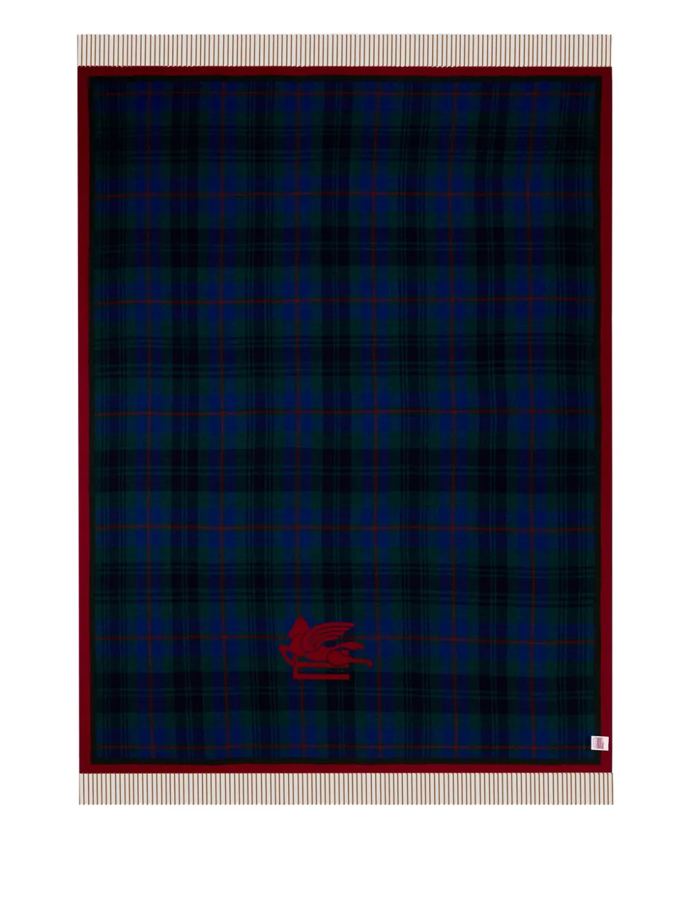 ETRO HOME jacquard tartan blanket (140cm x 180cm) | Black | Image 1