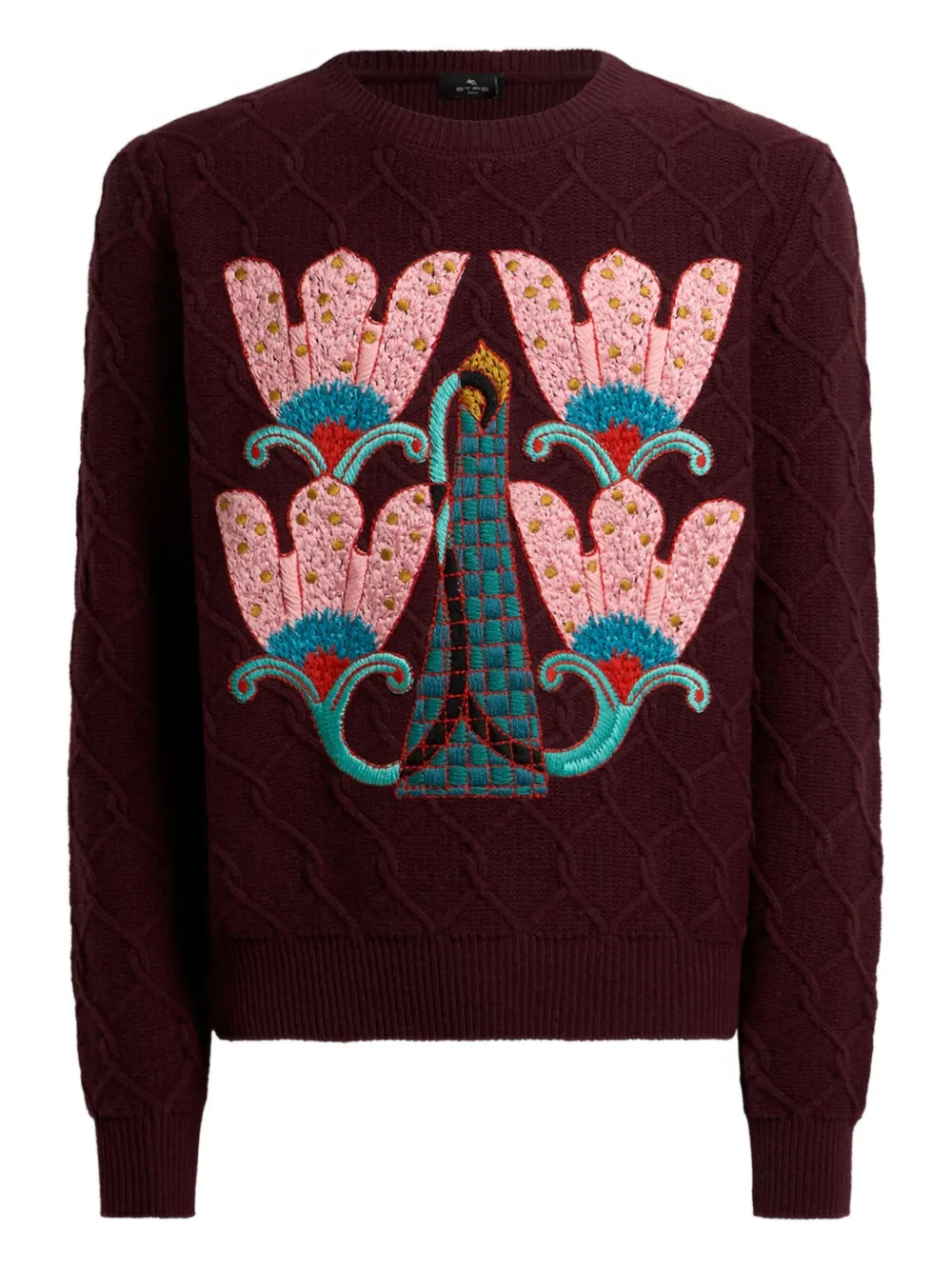 ETRO embroidered wool sweater