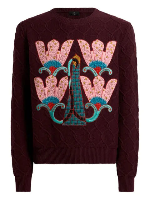 ETRO embroidered wool sweater