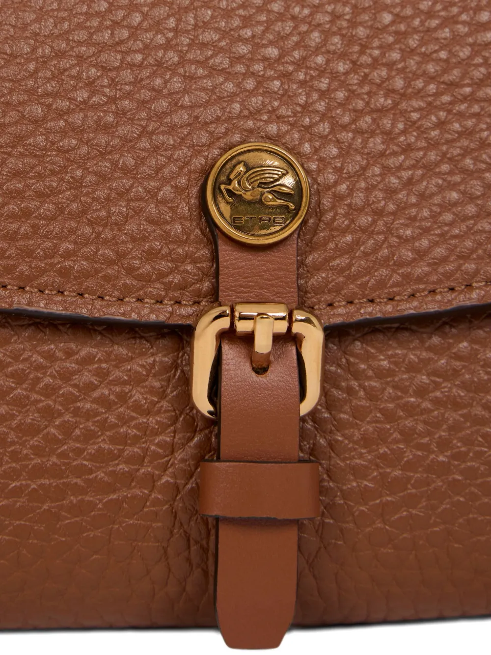 Etro Logo-detail Leather Wallet In Brown