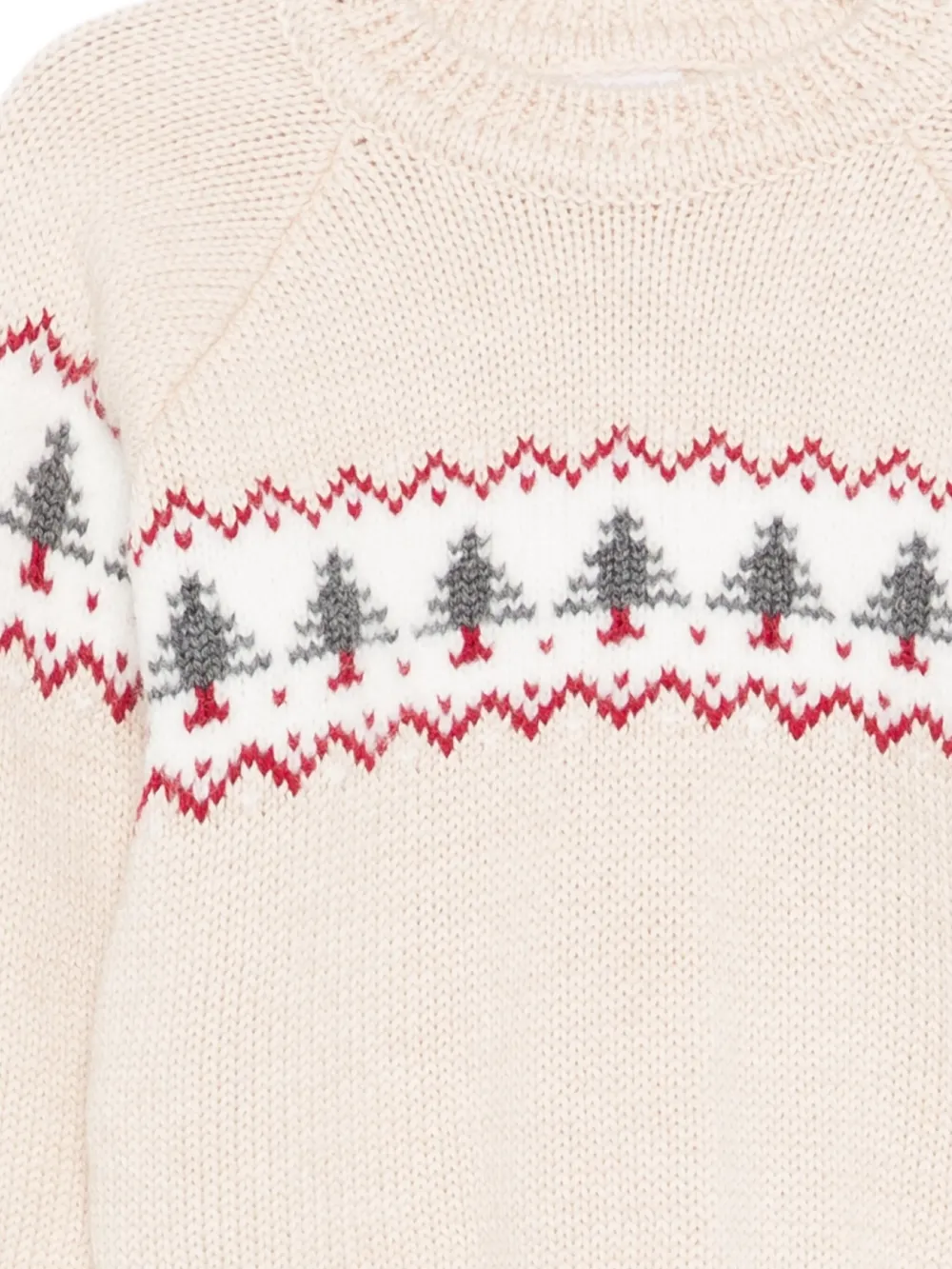 Paz Rodriguez Trui met kerstboompatroon Beige