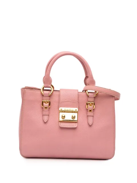 Miu Miu Pre-Owned 2010-2025 고트스킨 마드라스 사첼 백
