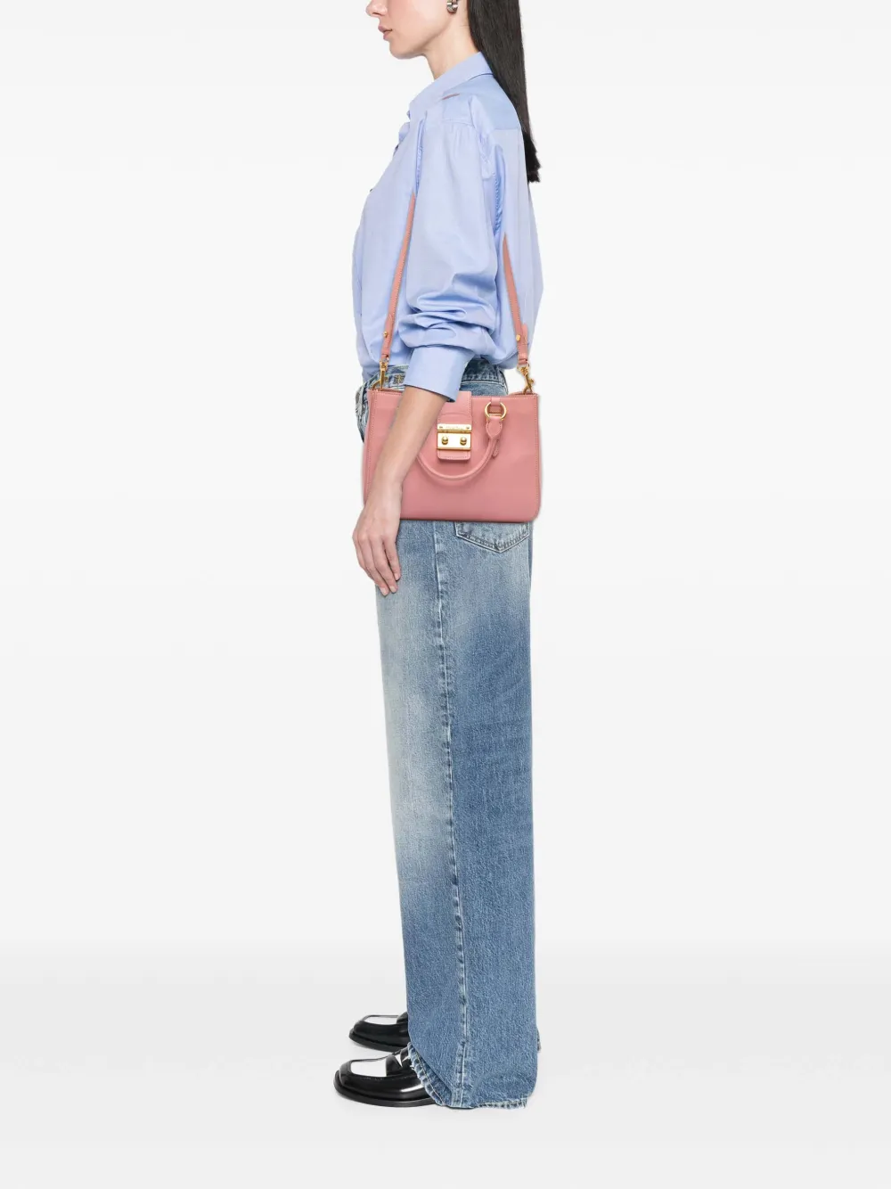 Miu Miu Pre-Owned 2010-2025 Goatskin Madras satchel | Pre-Owned | Image 2