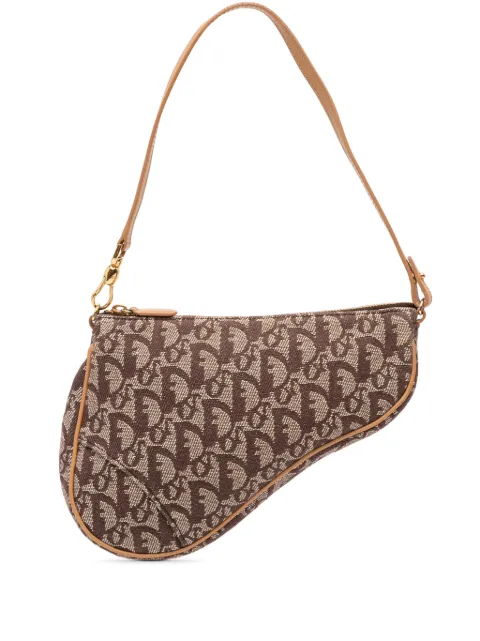 Christian Dior Pre-Owned 2001 Mini Diorissimo Canvas Saddle Pochette shoulder bag