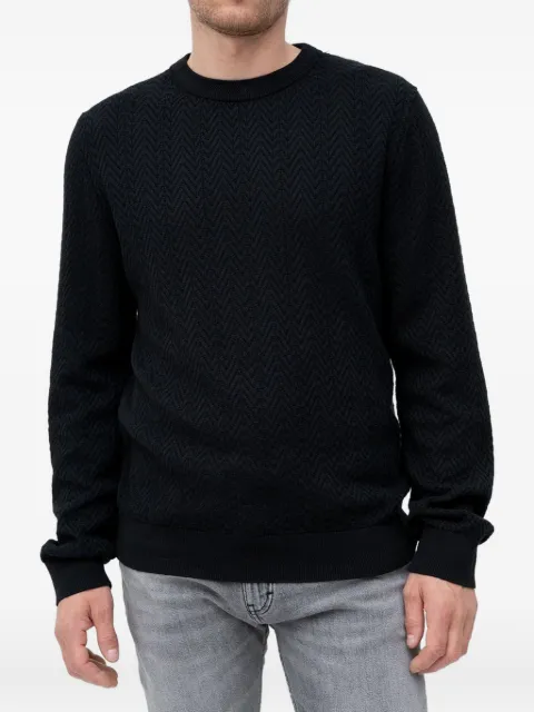 HUGO textured crew-neck sweater 