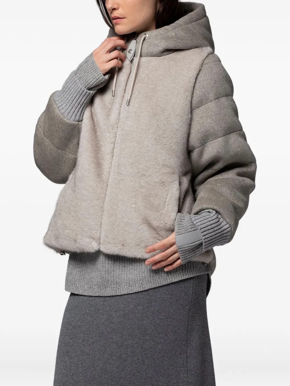 Max Et Moi Venus Jacket In Gray