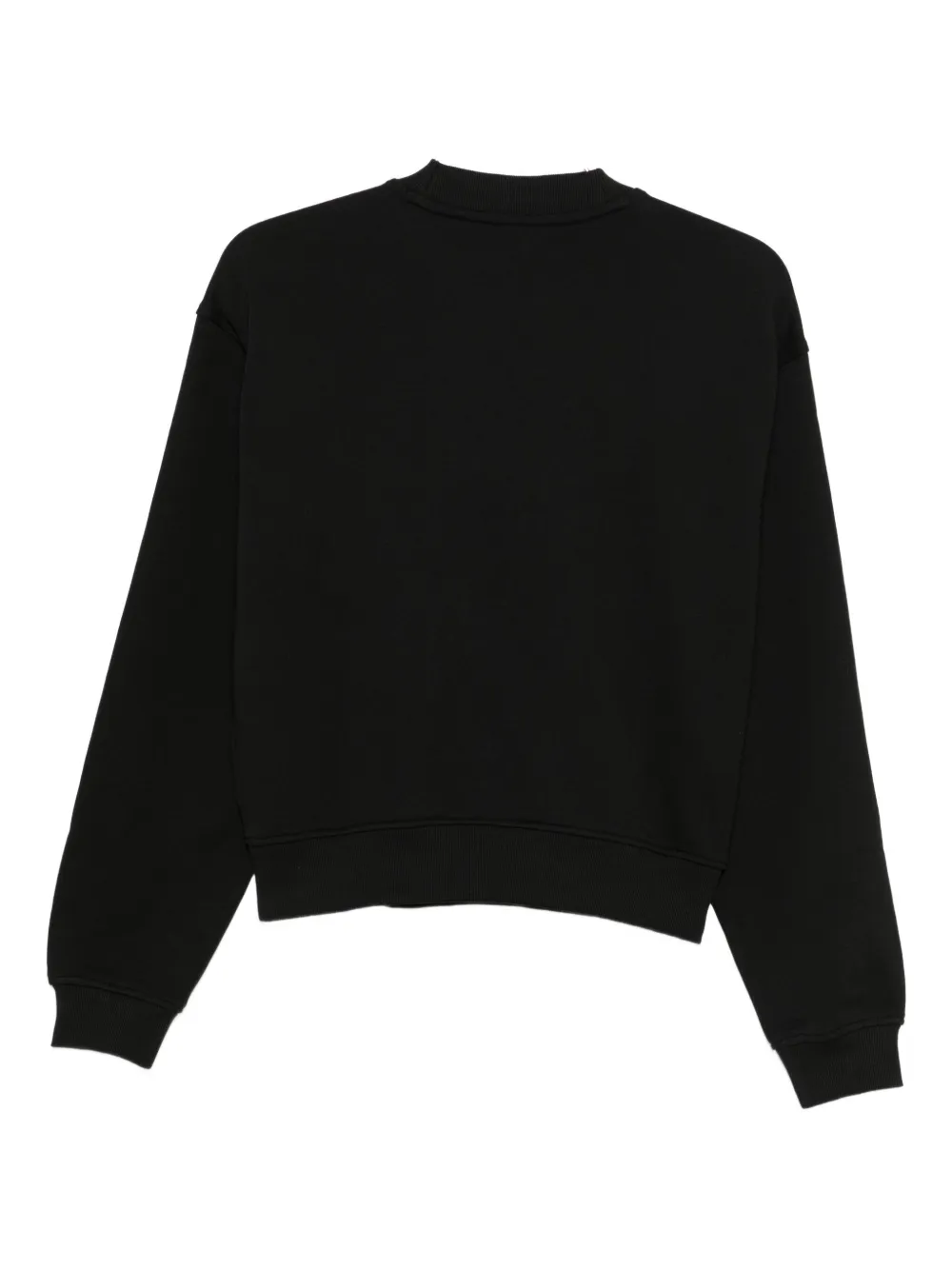Hugo Boss Logo-patch Round-neck Sweatshirt In Black