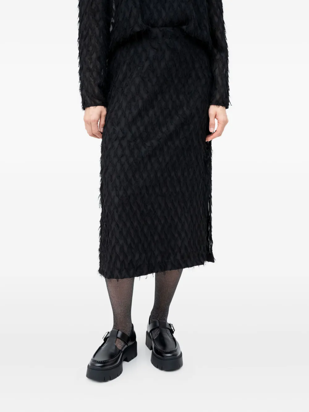 HUGO falda midi con abertura lateral | negro | Image 1