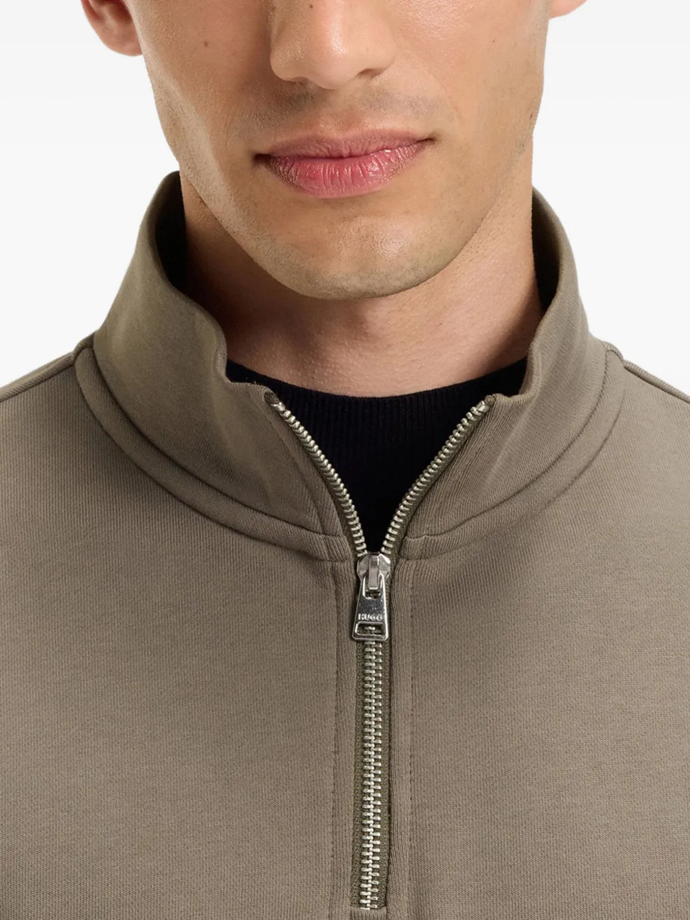 Hugo Boss Zip-up Sweatshirt In Gray