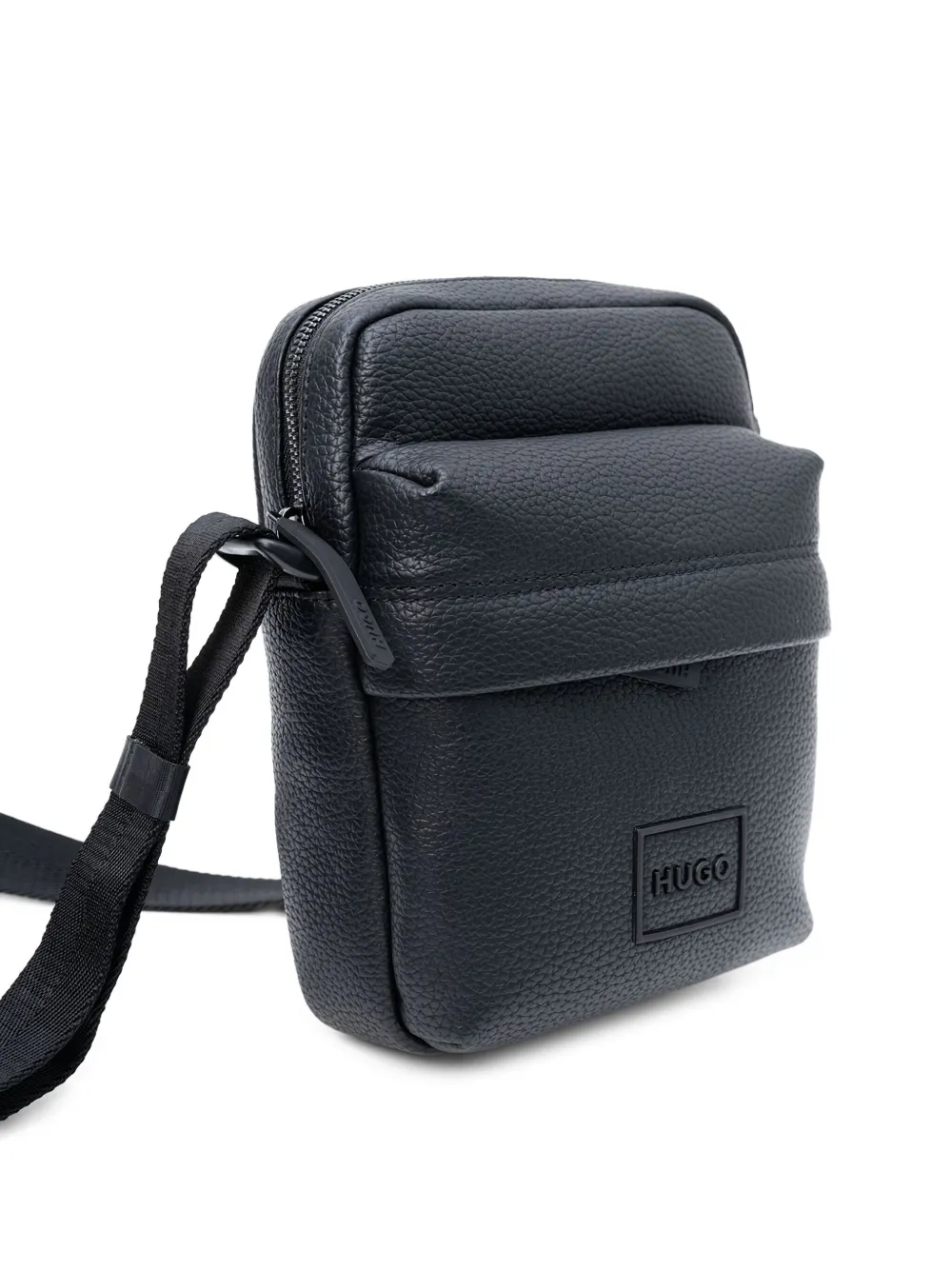 HUGO Getextureerde messengertas Zwart